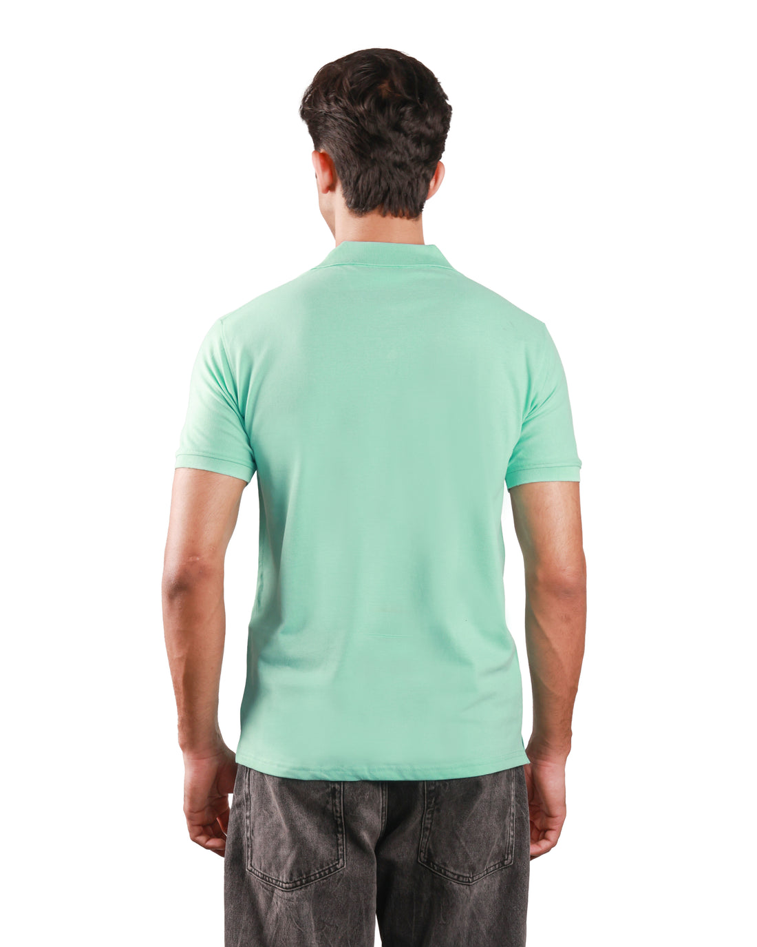 Pure Cotton Polo Tshirt - Sea Blue