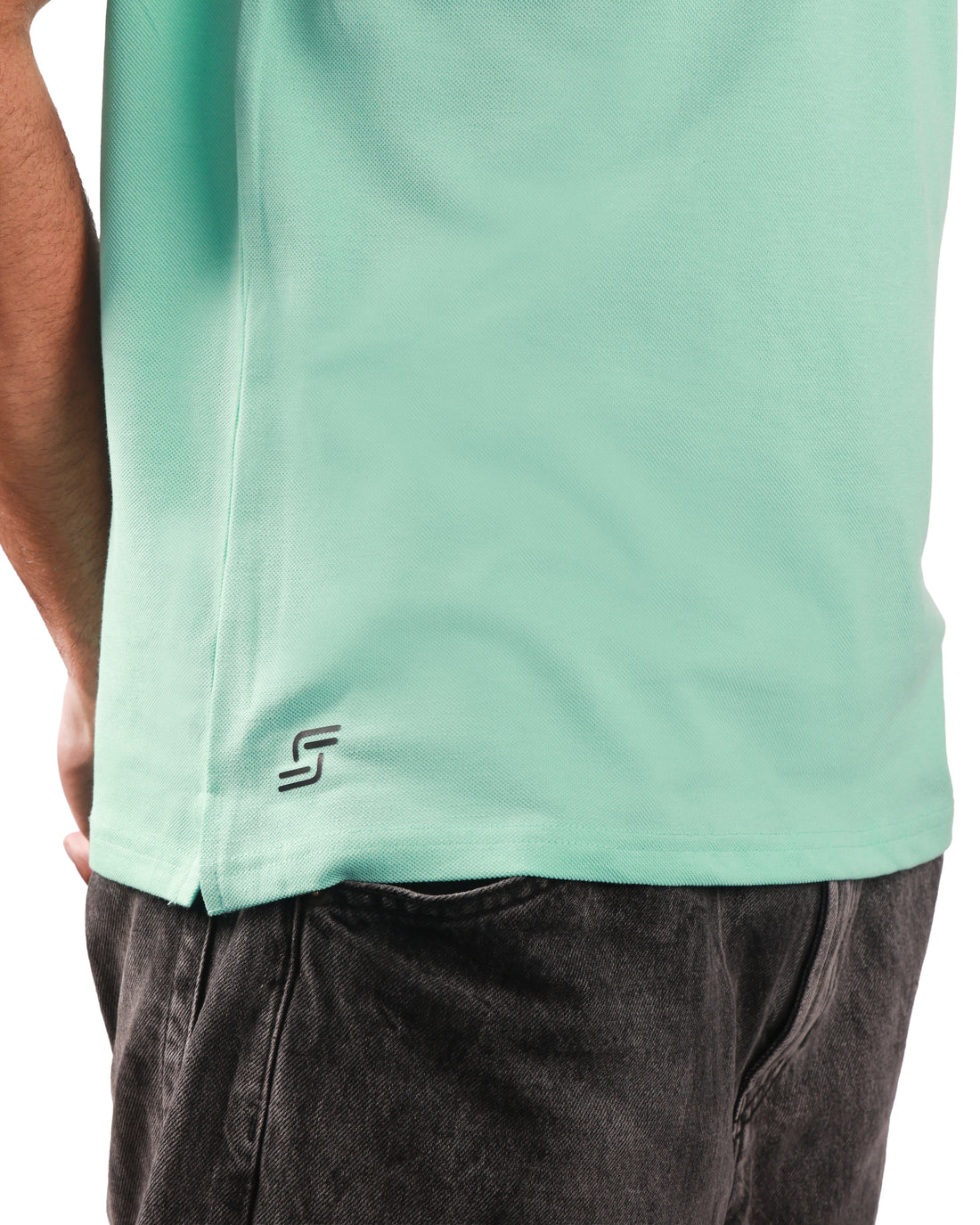 Pure Cotton Polo Tshirt - Sea Blue