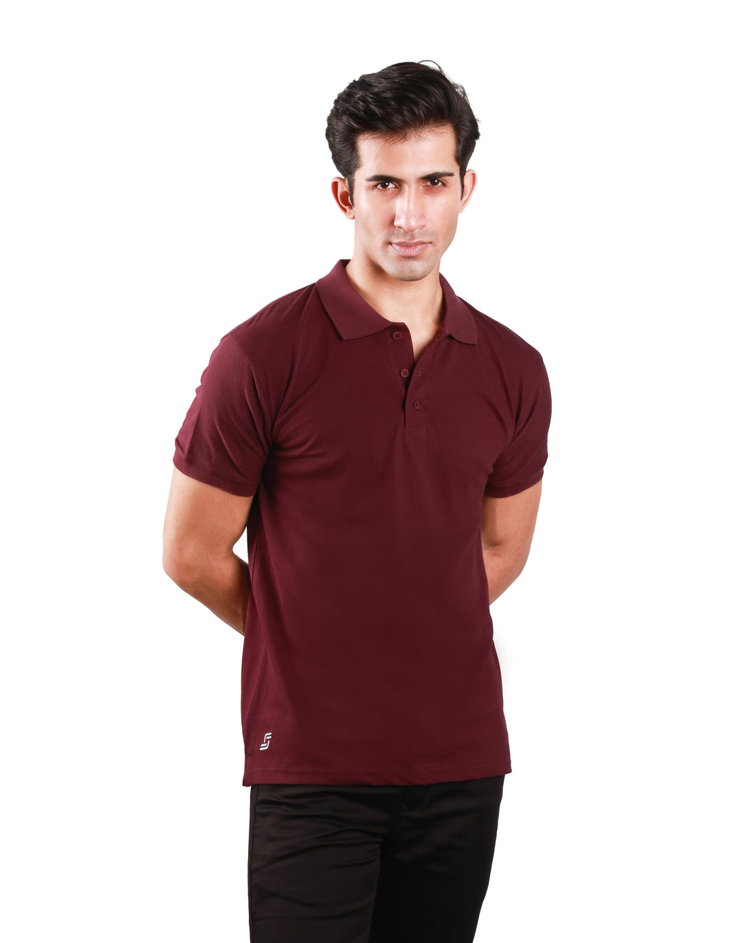 Pure Cotton Polo Tshirt - Wine Red