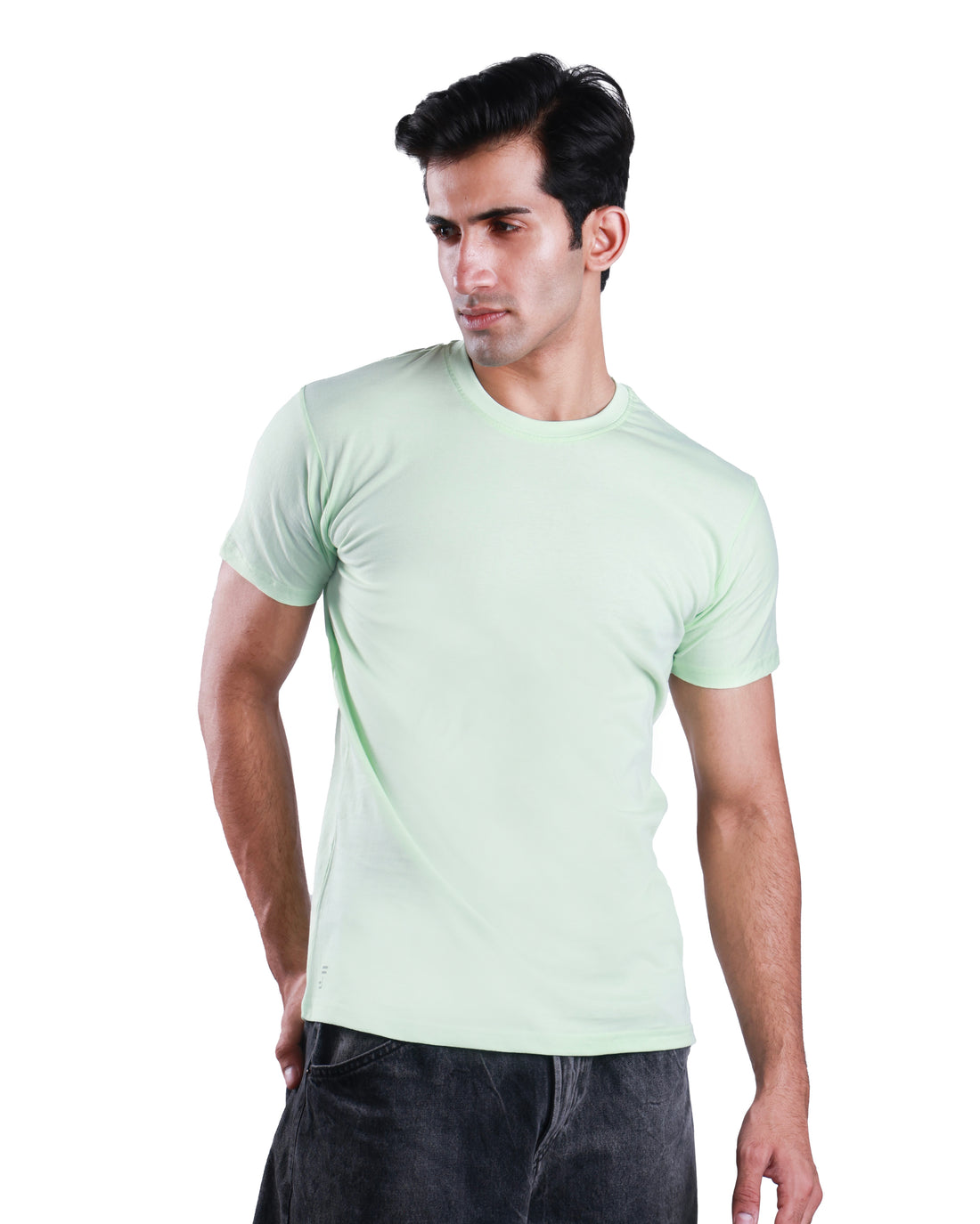 Round neck Cotton Tee - Sea Green