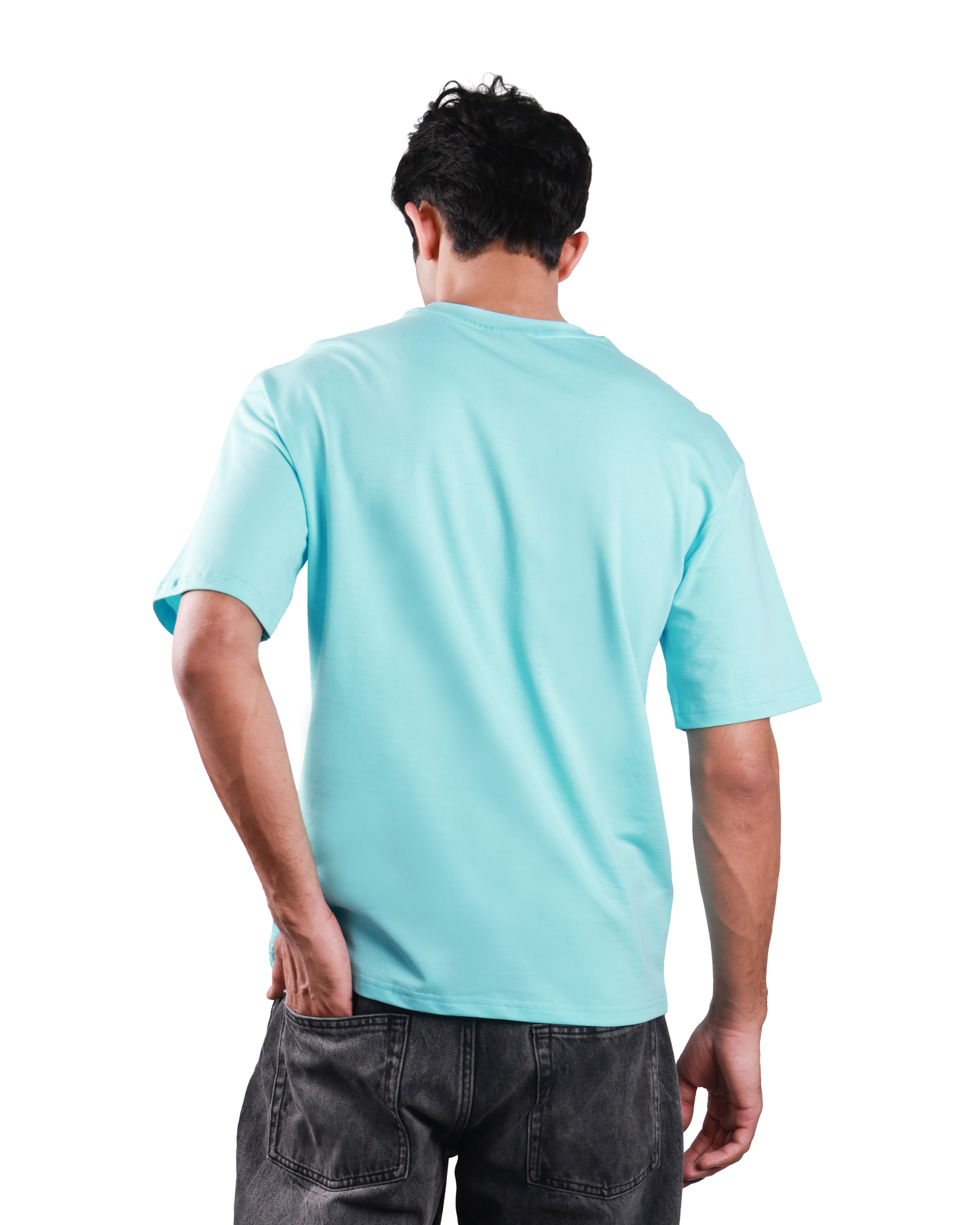 Heavy Duty Oversized T shirt - Aruba Blue